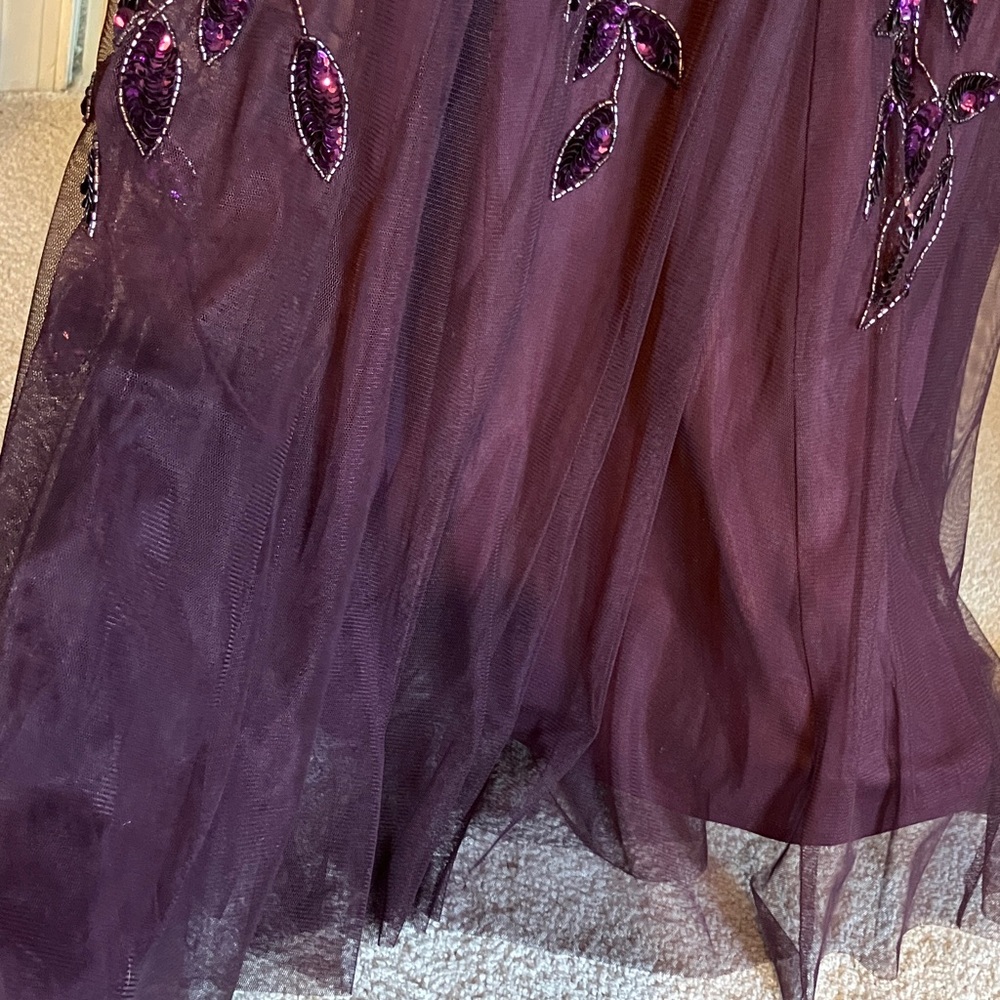 Adrianna Papell Purple Sequin Gown 22W NWT - Picture 3 of 7